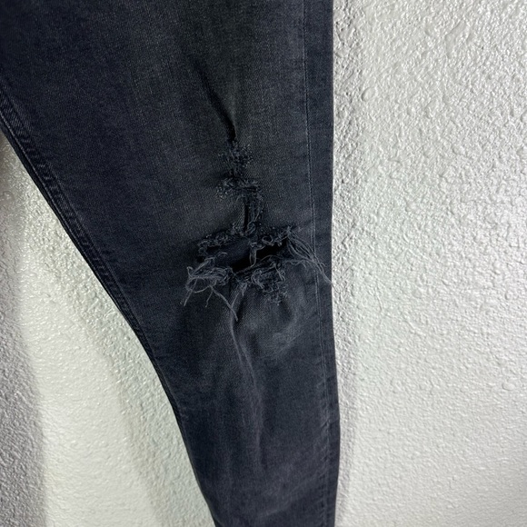 AGOLDE Nico High-Rise Skinny Distressed Faded Black Jeans Size 28 - Picture 8 of 8